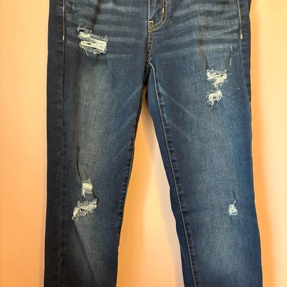 💙American Eagle Blue Jeggings with Distressed Details - Picture 2 of 7